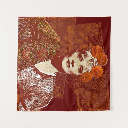 Teufel ist eine Frau Wandteppich (Vorderseite (Horizontal))