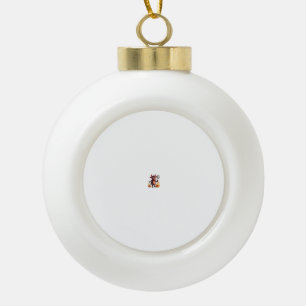 Teufel Kuh Unfug Keramik Kugel-Ornament