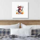 Teufel Kuh Unfug Leinwanddruck (Insitu (Schlafzimmer))