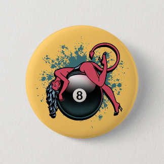 Teufel-Mädchen 8-Ball Button
