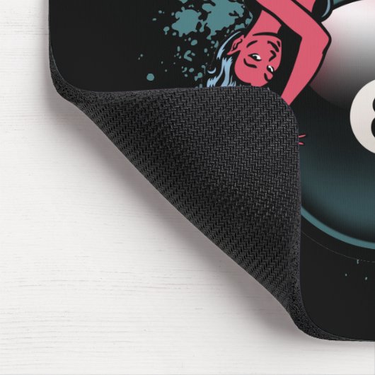 Teufel-Mädchen 8-Ball Mousepad (Ecke)