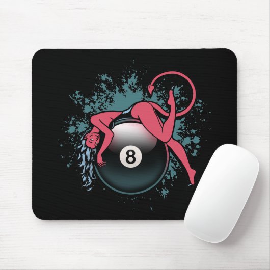 Teufel-Mädchen 8-Ball Mousepad (Mit Mouse)