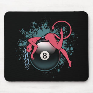Teufel-Mädchen 8-Ball Mousepad