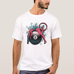 Teufel-Mädchen 8-Ball T-Shirt