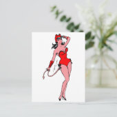 Teufel-Mädchen Postkarte (Stehend Vorderseite)