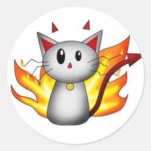 Teufel-Miezekatze - Aufkleber