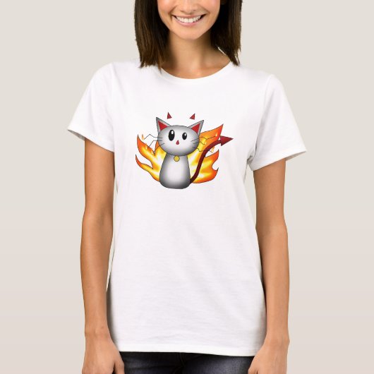 Teufel-Miezekatze T-Shirt (Vorderseite)