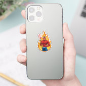 Teufel mit Dreizack Aufkleber (Telefon)
