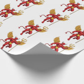 Teufel mit Dreizack Geschenkpapier (Ecke)