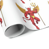 Teufel mit Dreizack Geschenkpapier (Rolleneckpunkt)