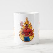 Teufel mit Dreizack Jumbo-Tasse (Vorderseite)