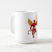 Teufel mit Dreizack Kaffeetasse (Vorderseite Links)