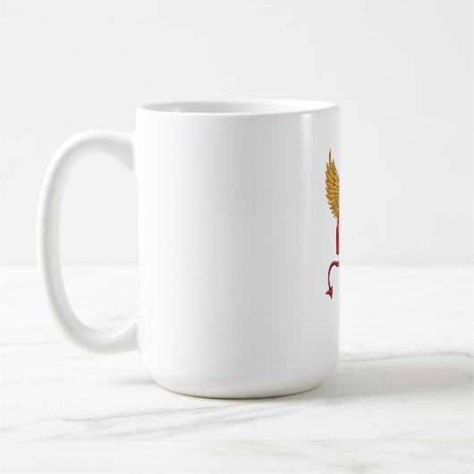 Teufel mit Dreizack Kaffeetasse (Links)