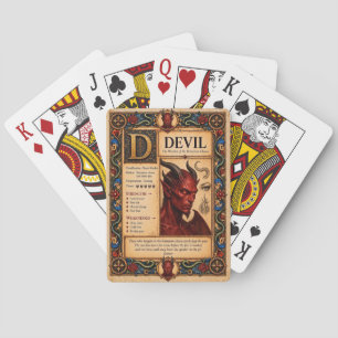 Teufel, mittelalterliche Bestiarien-Kunst Spielkarten