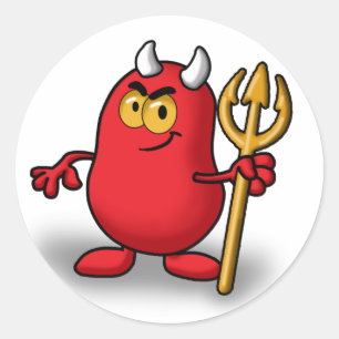 Teufel Runder Aufkleber