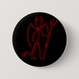 Teufel - Stickman Knopf Button