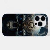 Teufel Totenkopf mit funkelnden blauen Augen Case-Mate iPhone Hülle (Rückseite (Horizontal))