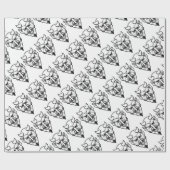 Teufel trägt Maskottchen zur Schau Geschenkpapier (Flach)