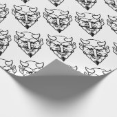 Teufel trägt Maskottchen zur Schau Geschenkpapier (Ecke)
