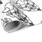 Teufel trägt Maskottchen zur Schau Geschenkpapier (Rolleneckpunkt)