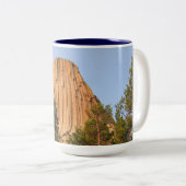 Teufel-Turm-nationales Monument, Wyoming Zweifarbige Tasse (VorderseiteRechts)