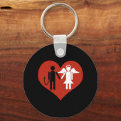 Teufel und Engel in Liebe - Schlüsselanhänger (Vorderseite)