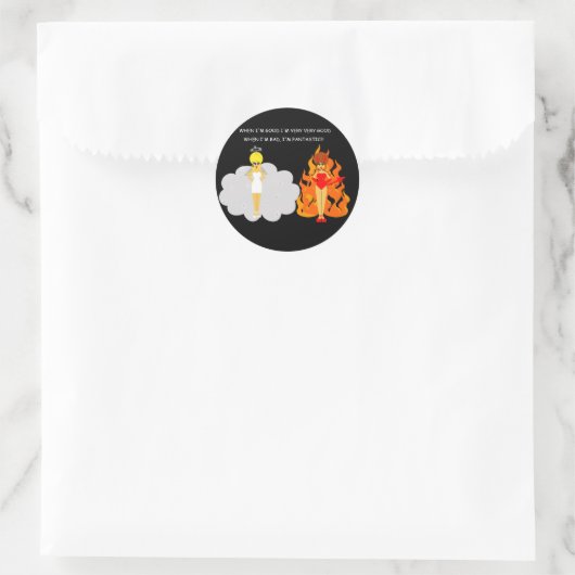 Teufel und Engel Stickers (Tasche)