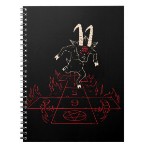 Teufel Ziege Halloween-Geschenk für Satan Lover Notizblock