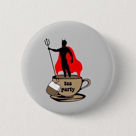 Teufelantitee-Party Button (Vorderseite)