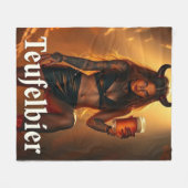 Teufelbier: straight from hell fleecedecke (Vorderseite (Horizontal))