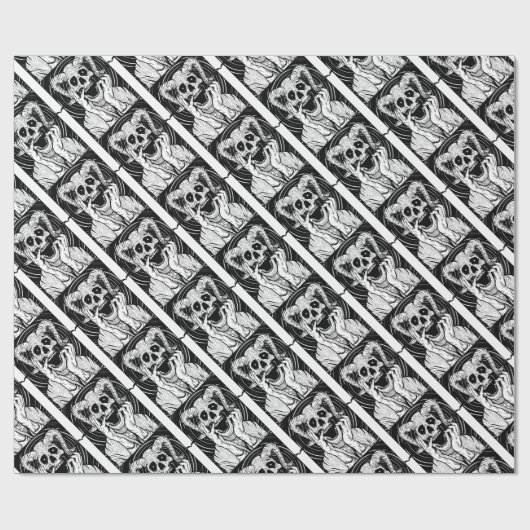 Teufelgesicht Geschenkpapier (Flach)