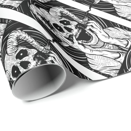Teufelgesicht Geschenkpapier (Rolleneckpunkt)