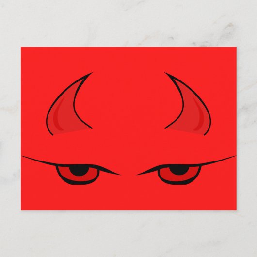 Teufelhorn und rote Augen anpassbar Postkarte (Vorderseite)