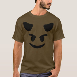 Teufelhornkostüm Emoticon Lächeln Teufel Lila G T-Shirt