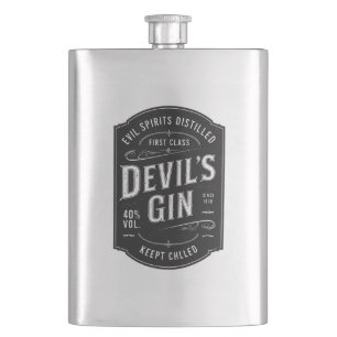 Teufels Gin Halloween Party Vintage Flachmann