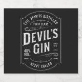 Teufels Gin Label Aufkleber (Einzelnes Label)