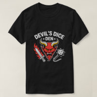 Teufels-Würfelhöhle-RPG-Gamer-T-Shirt – Roter Dämo