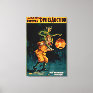 Teufelsauktion Das Burdentheater des Weißen Mannes Leinwanddruck