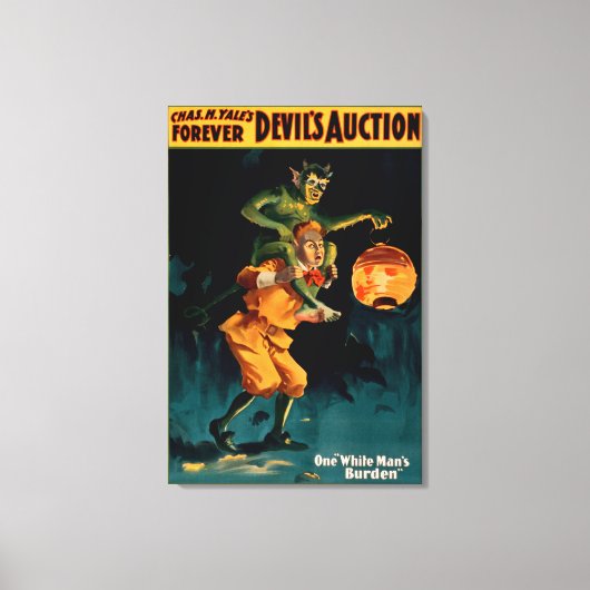 Teufelsauktion Das Burdentheater des Weißen Mannes Leinwanddruck (Vorderseite)