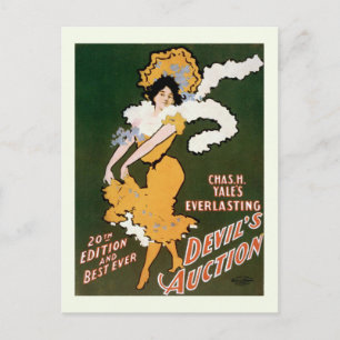 "Teufelsauktion" Vintage-Theater Postkarte