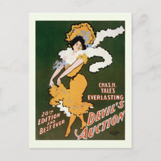 "Teufelsauktion" Vintage-Theater Postkarte