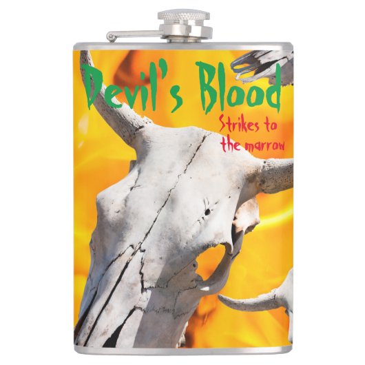 Teufelsblut Flachmann (Vorderseite)