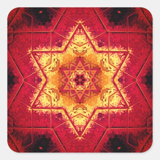 Teufelsboden - Muster klassischer Rundaufkleber Quadratischer Aufkleber (Vorderseite)