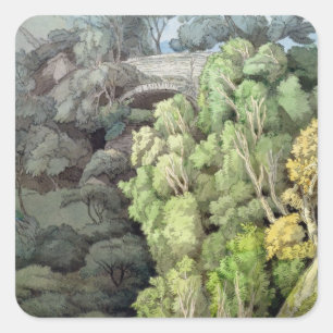 Teufelsbrücke, 1810 (mit Kugelschreiber und Tinte Quadratischer Aufkleber