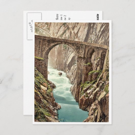 Teufelsbrücke, Andermatt, Schweiz Vintag Pho Postkarte (Vorne/Hinten)