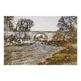 Teufelsbrücke Kirkby Lonsdale Kunstprint Poster