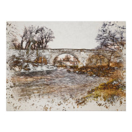 Teufelsbrücke Kirkby Lonsdale Kunstprint Poster