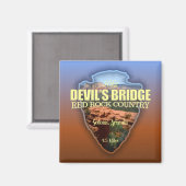 Teufelsbrücke (Pfeilspitze) Magnet (Vorderseite/Rückseite)