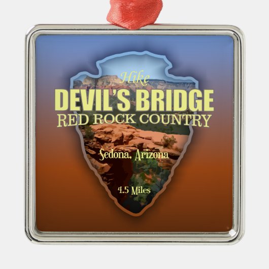 Teufelsbrücke (Pfeilspitze) Ornament Aus Metall (Vorne)