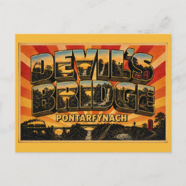 Teufelsbrücke Wasserfall Wales Legendarischer Wass Postkarte